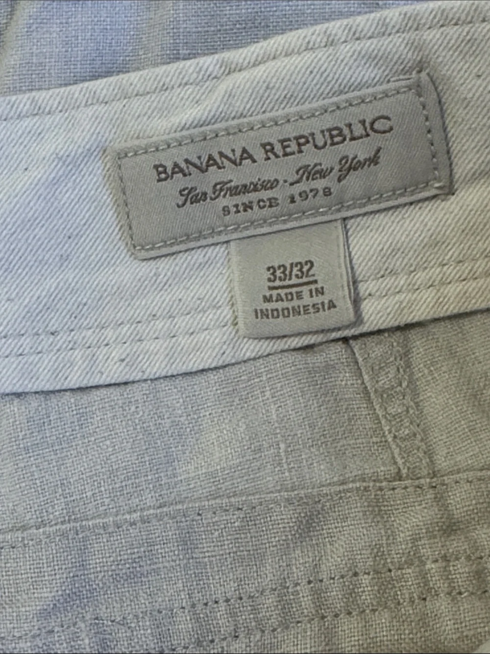 100% linen pants, Banana Republic, beige, casual, dress pants 33/32